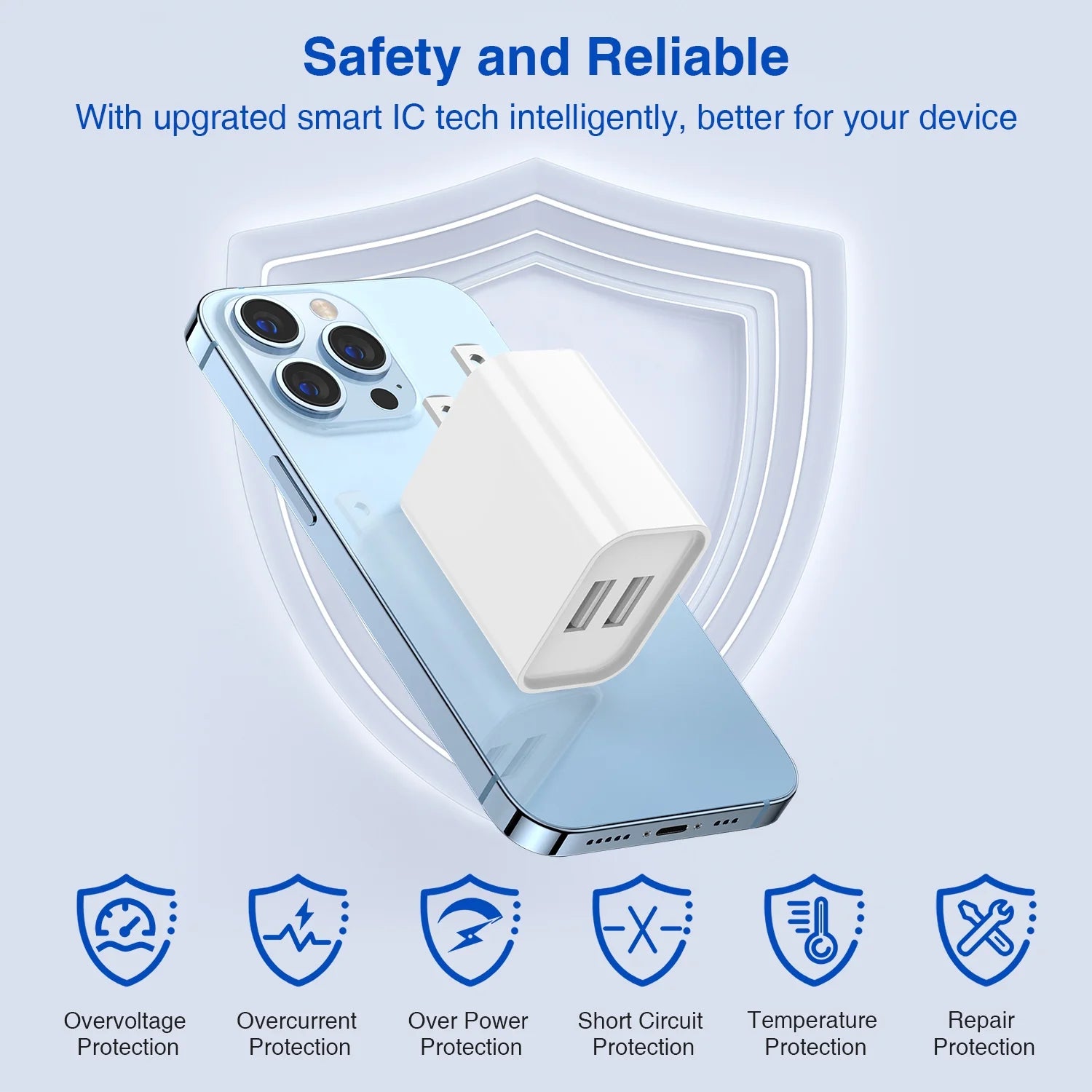 2 Pack Fast Charger, 24W PD USB C Wall Charger Adapter with 6FT and 10FT a to L Cable Compatible with Iphone Charger for Iphone 16,Iphone 15 ,Iphone 14 ,Iphone 13 ,Iphone 12