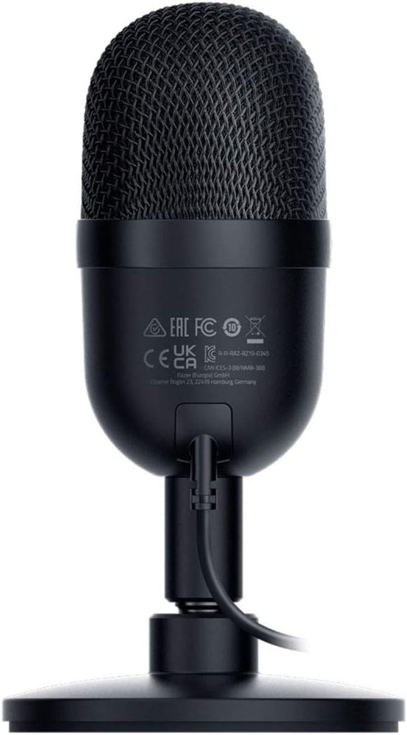 Seiren Mini USB Condenser Microphone for PC Streaming and Gaming - Professional Recording Quality with Supercardioid Pickup Pattern, Adjustable Stand, and Shock Resistance - Classic Black